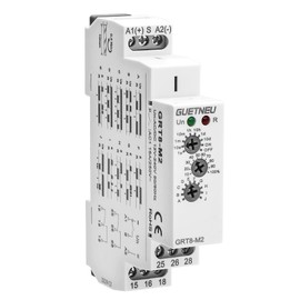 GUETNEU Relay 12V, Timer Relay Delay Off Trigger, Off Delay Timer with 10 Function Choices, Wide Voltage Multifunctional Relays for Electric Appliances, XS-SJ-M2-AC/DC12V~240V, 35mm DIN Rail Mounting