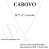 CAROVO Initial Necklaces for Women, Dainty Silver Letter W Initial
