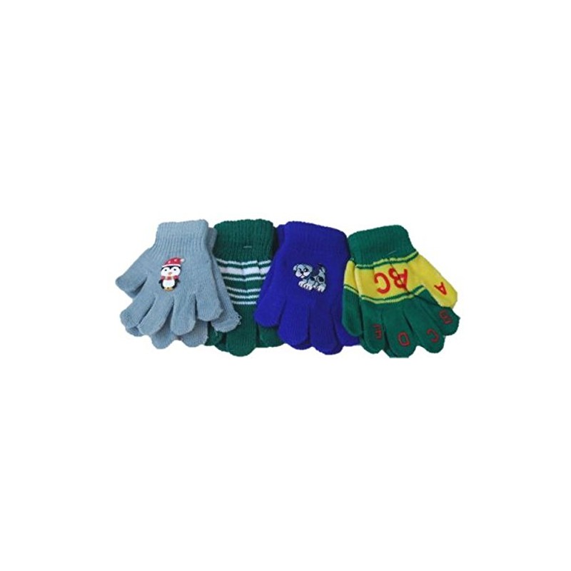 Four Pairs Magic Stretch Gloves for Infants and Toddlers Ages