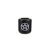 Mega Candles Ceramic Silver Pentacle Chime Ritual Spell Candle Holder