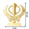 GCT Sikh Religious Khanda Golden Metal Idol/Murti/Statue Decorative Showpiece Gift