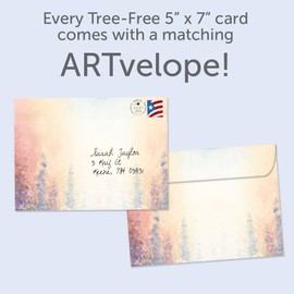 Tree-Free Greetings - Birthday Card - Artful Designs - 1 Greeting Card + Matching Envelope - Made in USA - 100% Recycled Paper - 5 x 7 - Wildflower Light (GO69852)