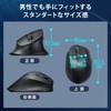 Sanwa Supply MA-ERGW22 Silent Wireless Ergonomic Mouse, Black