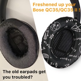 YOCOWOCO Ohrpolster für Bose Quiet Comfort 35 (QC35) und Quietcomfort 35 II (QC35 II) Ersatz Ohrpolster Mit weichem Protein Leder, Ohrpolster Ohrkissen für Bose QC 35/35II Kopfhörer