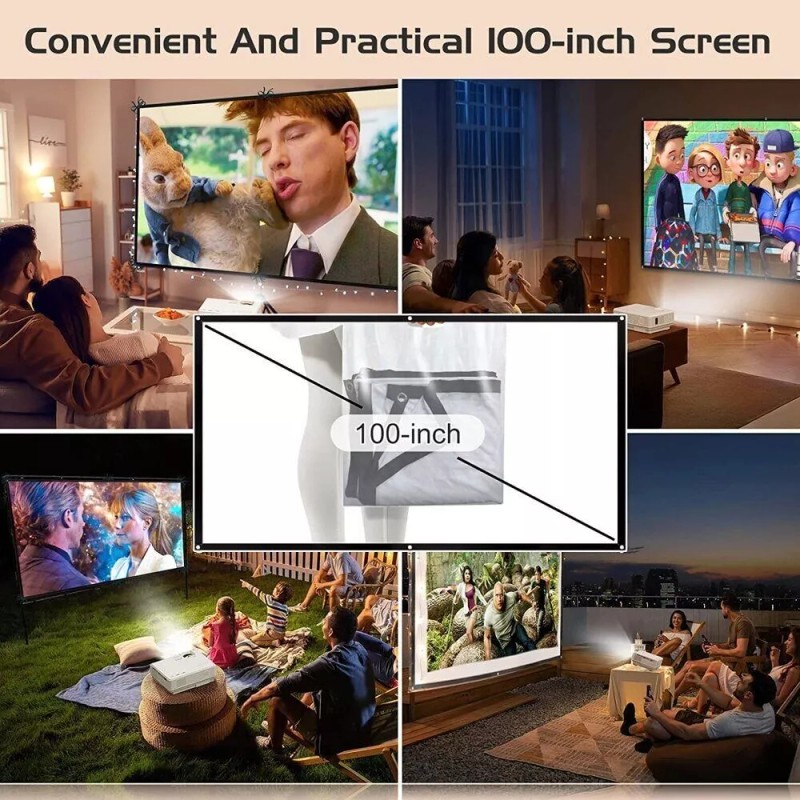 Digital Projection DR.J Professional Mini Projector with a 100" Screen
