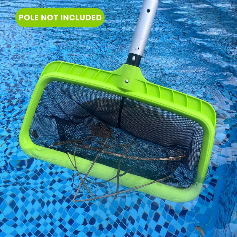 Sepetrel Swimming Pool Leaf Skimmer Net,Double-Layer & Reinforced Frame Deep