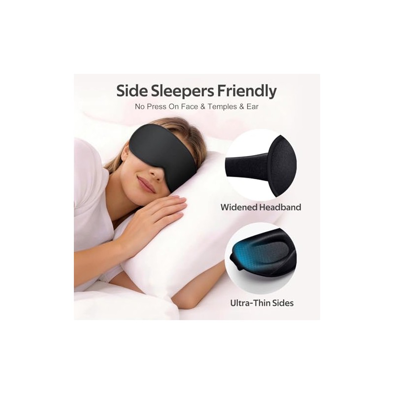 Vynix® Sleep Mask for Men Women - 100% Blackout Eye