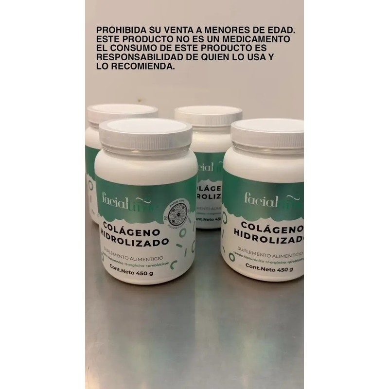 Kit 4 Colágeno Hidrolizado Puro Ácido Hialurónico Prebioticos Vitaminas 450