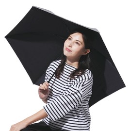 Okamoto Harajuku Parasol, UV Protection, 100% Light Shade, Foldable, Lightweight, Sun or Rain, Full Light Blocking, Fabric Light Shading Ratio, 100% Shielding Ratio, 99.9%, Heat Shielding Ratio, 59%