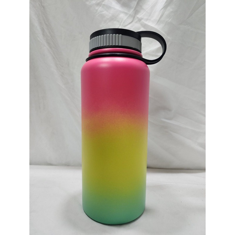 AGH 32oz Stainless Steel Insulated Leak-proof Water Bottle Thermos, Rainbow
