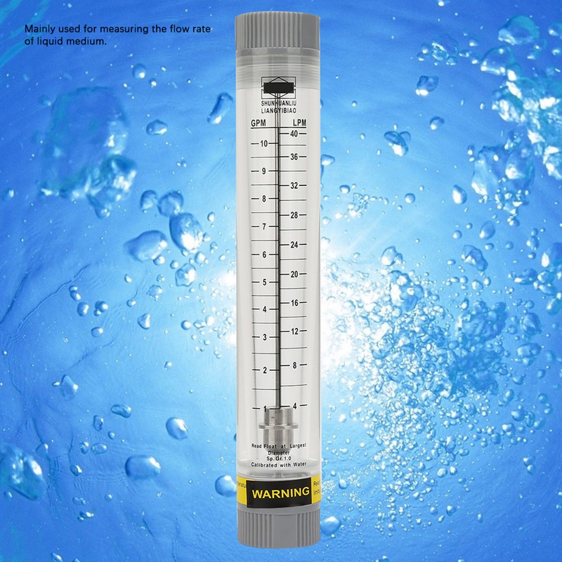 LZM-20G 1-10GPM Acrylic Plexiglass Tube Type Liquid Flowmeter Flow Meter
