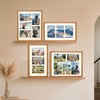 OUBOXDPF 8x14 Collage Picture Frame Teak Wood, Multiple Three 4x6
