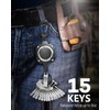LIUGX Retractable Keychain, Heavy Duty Carabiner Key Chains, 10,000+ Rebound,