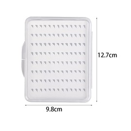 1 Piece Slim Foam Fly Box Plastic Clear Fishing Box Clear Lid Fishing Boxes Transparent Lid Fly Fishing Lures Box Competition Fishing Hook Tackle Boxes for Fishing Fly (104 slots)