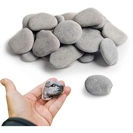 35 Painting Rocks Craft Rocks Stones for Rock Painting,Smooth Painting Rocks,Gray Kindness Stones，2-3 inches in Length
