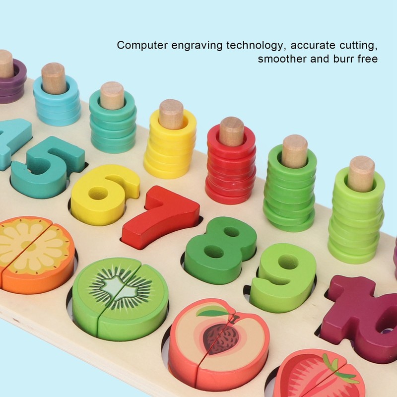 Counting Shape Stacker Improve Cognitive Ability Smoother Edge Bright Colors