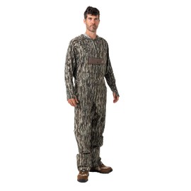 Realtree Men's Original Camo Hunting Cotton Bib Overalls, Uninsulated Camouflage Bib Overalls for Men, Size Small
