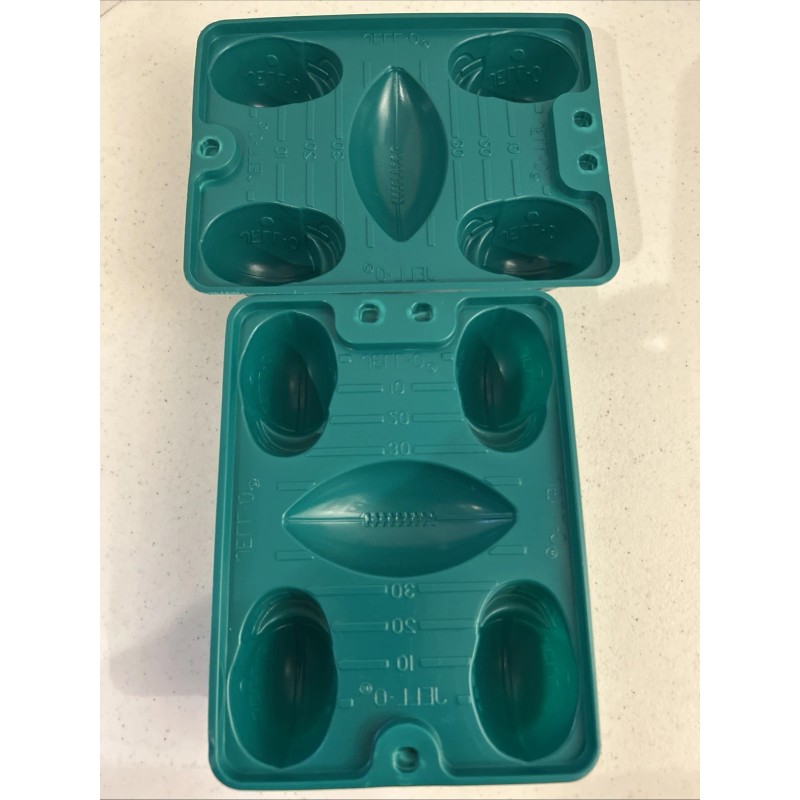 Jell-O Jigglers Mold Football Helmets Ice Shots Plastic 2 pack