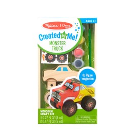 Melissa & Doug Melissa & Doug Created by Me! Monster Truck Wooden Craft Kit - Easter Basket Stuffers Easy To Assemble DIY For Kids