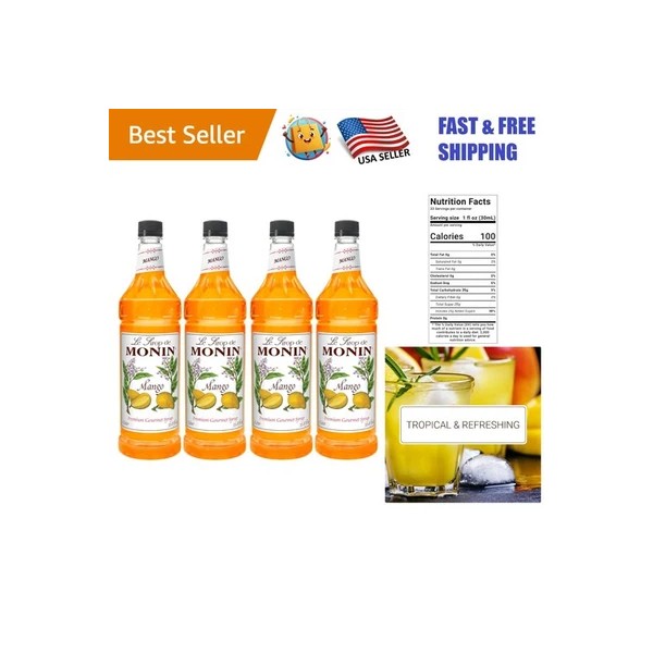 Unbranded Tropical Mango Syrup, Gluten-Free & Non-GMO - Perfect for