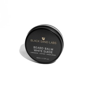 Beard Balm & Wax for Men – Nourishing Beard Conditioner and Moisturizer with Shea & Murumuru Butters, Beeswax, Jojoba & Argan Oils – Fine Beard Softening & Styling Balm (60ml, White Suede)