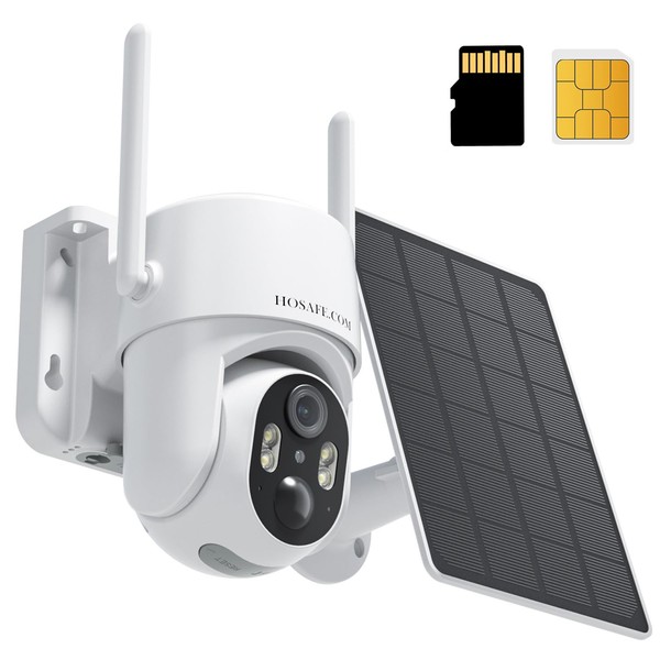 4G LTE Cellular Security Camera No Internet Needed, Solar No