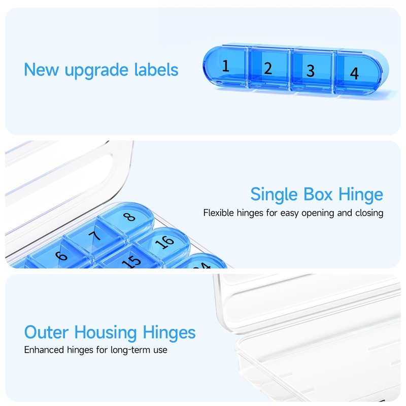 Zoksi Monthly Pill Organizer 1 Times a Day, 30 Day