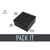 PACKIT | Caja Base y Tapa Chica Negra 20x20x9.5 |