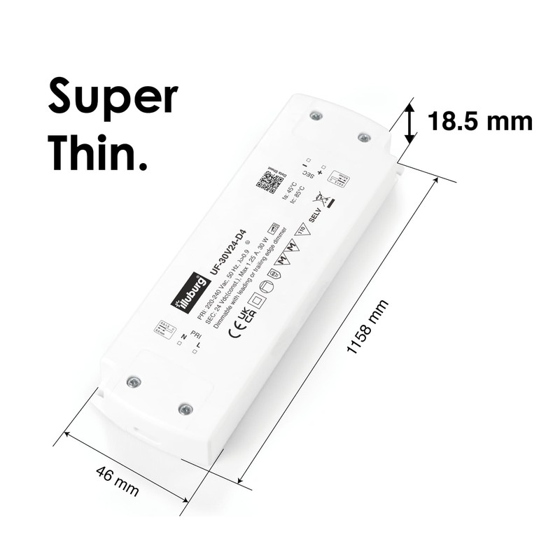 illuburg LED Transformer 24 V Dimmable Triac Flat 6 W