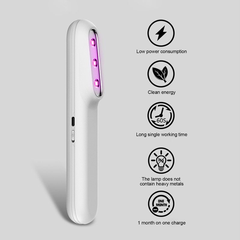 Portable Cleaning Stick LED Ultraviolet Multifunctional UVC Handheld Charging Cleaner