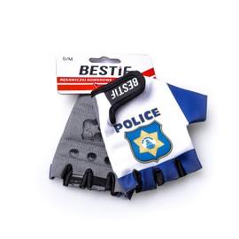 Bestif Children's Cycling Gloves for Boys and Girls, Fingerless Cycling Gloves, Half Finger, Hook and Loop, Gel Padding, blue, XXS/XS