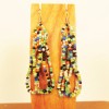 "Handmade" 2 1/2" Bold Multicolor Simple Style Handmade Dangle Hoop