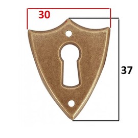 cyclingcolors Antique Brass Key Hole Cover Shield Plate Escutcheon Lock Fitting Vintage Art Furniture Door Cupboard