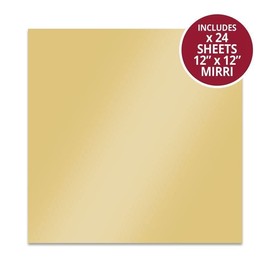 Hunkydory Crafts Mirri Card - 12" x 12" 24 Sheets 220gsm (Gold)