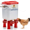 Automatic Chicken Waterer,Float-Controlled Large Watering System with Stainless Steel Metal