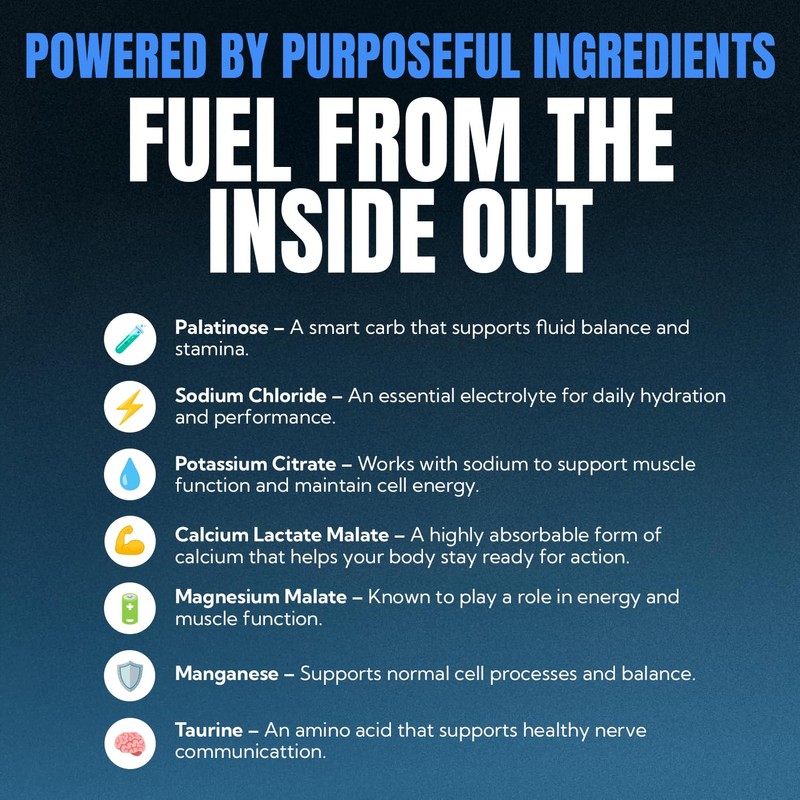 EVOLV Electrolytes Powder Packets – Electrolyte Packets with Palatinose, Sodium