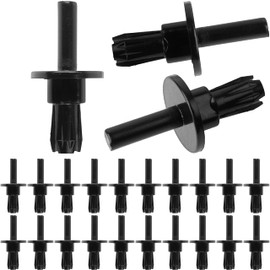 Car expansion rivets, 20 pieces, diameter 8 mm pin, diameter 18 mm head, in black, plastic, door trim clips, mud flap clips, bumper clamps, expansion rivets body, car mounting clips