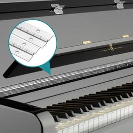 3 pcs Piano Hinges 12 in Stainless Steel Continuous Hinge Thick Long Piano Hinges with Holes Heavy 1 Duty Stainless Piano Furniture Hinges for Cabinet Door Cases Woodworking DIY projec