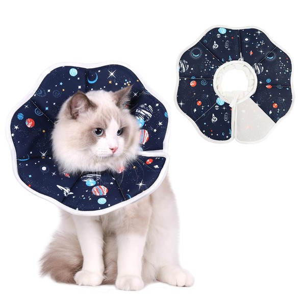 Soft Cat Cone Recovery Collar - Adjustable Cat Cones for