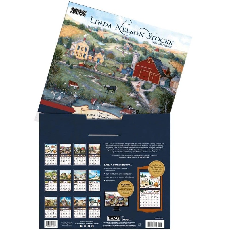 Lang, Linda Nelson Stocks 2026 Wall Calendar, 13.4'' X 12'',