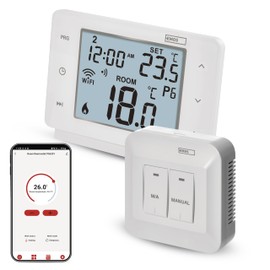 EMOS GoSmart - Smart Home Room Thermostat with App - WiFi - IP Thermostat for Heating and Cooling Systems - Energy Saving - Tuya, Google Assistant and Alexa Compatible - Wireless - White