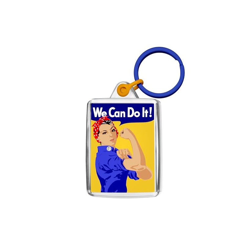 Pixly® We Can Do It Keyring Key Fob Keychain WWII