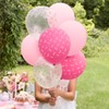 xo, Fetti Pink Floral Latex Balloons - 24 pk, 12"