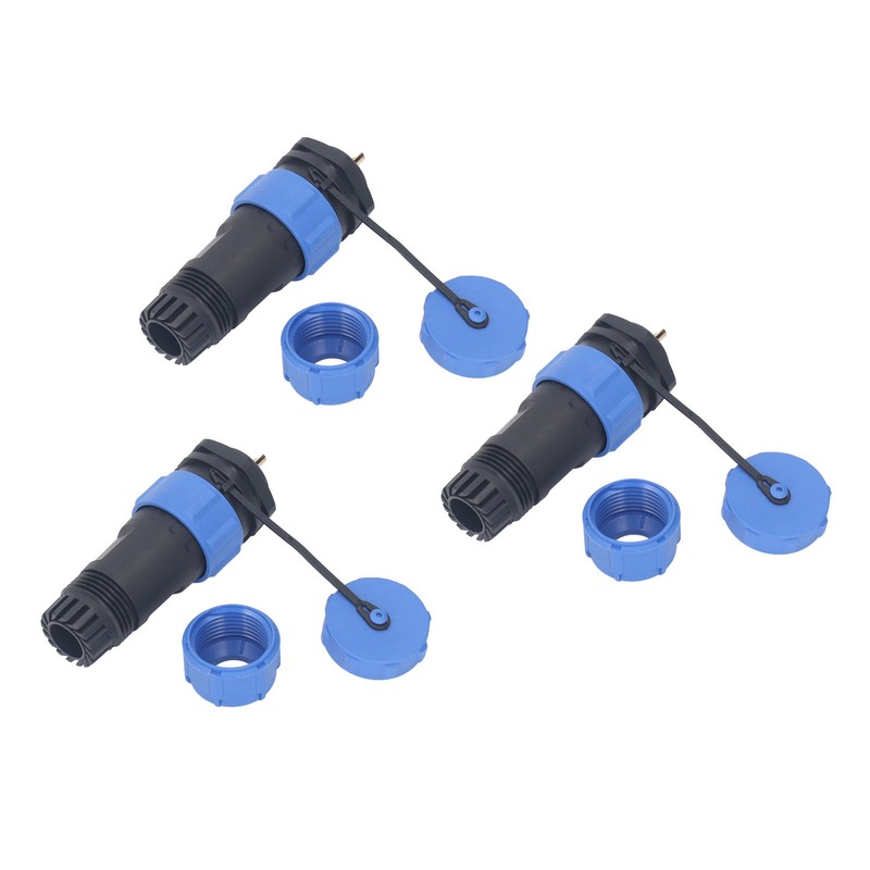 3 Pcs SP21 Aviation Connector 2 Pin IP68 Waterproof Rear