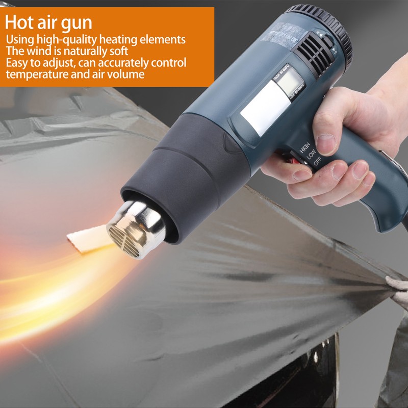 Electronic Hot Air Gun Adjustable Plastic Temperature Industrial Tool GJ-9A20LCD