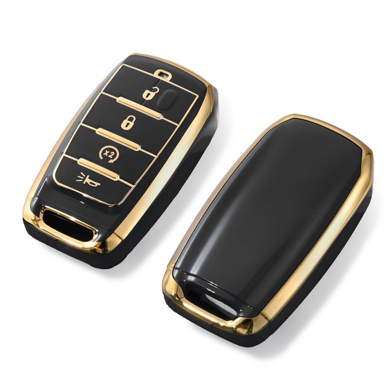 ELOHEI Key Fob Cover for Dodge Ram, Premium Soft Full