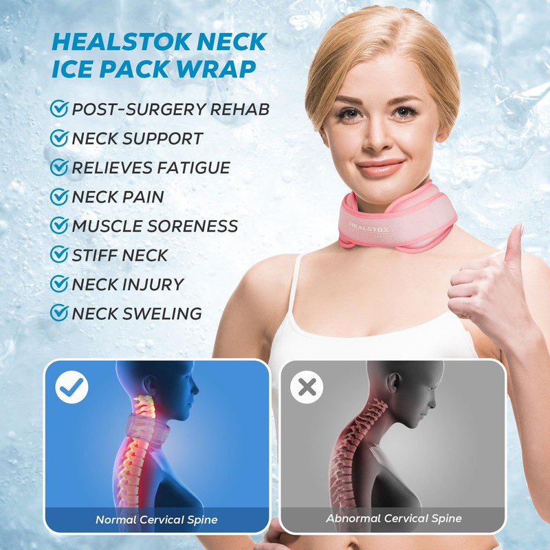 Neck Ice Pack Wrap,Cervical Ice Pack,Cold Compress Ice Packs for