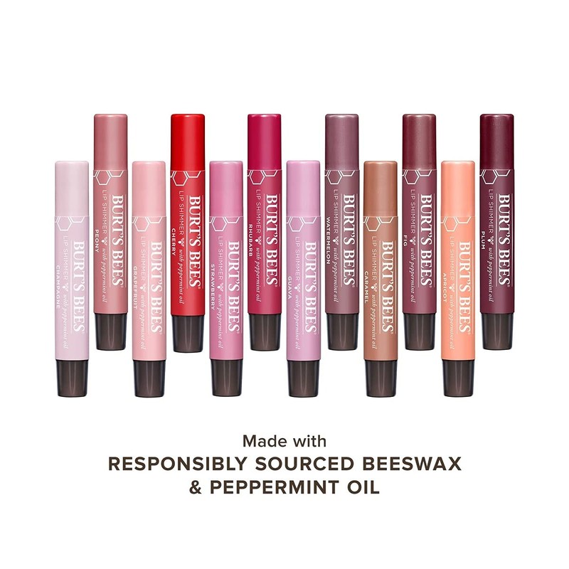Burt's Bees 100% Natural Moisturizing Lip Shimmer, Peony - 1