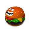 WANT CHEW Latex Dog Squeaky Chew Toys, Angry Hamburger 3.15"