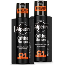 Alpecin C1 Caffeine Shampoo Black Edition, 2 x 250 ml – For natural hair growth